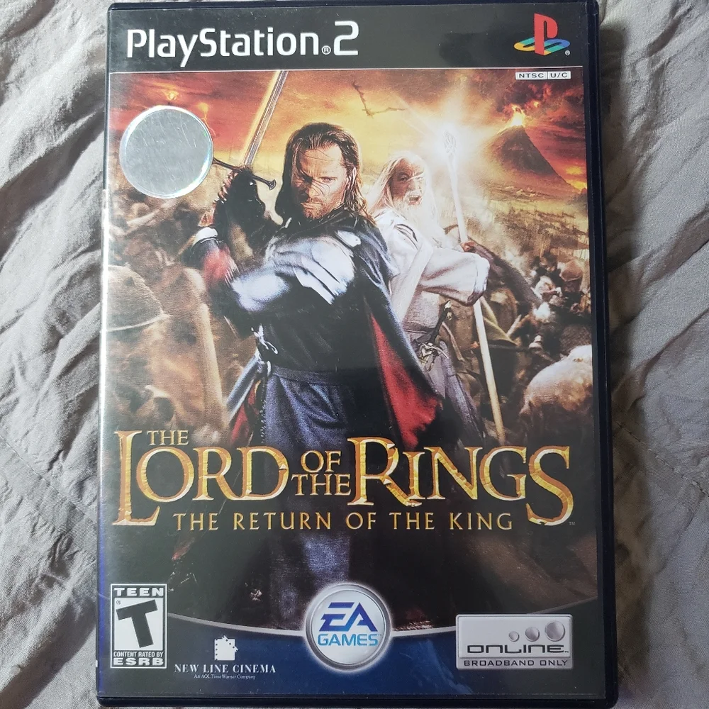 Sony PlayStation 2 Black and Gold The Lord of the Rings Game